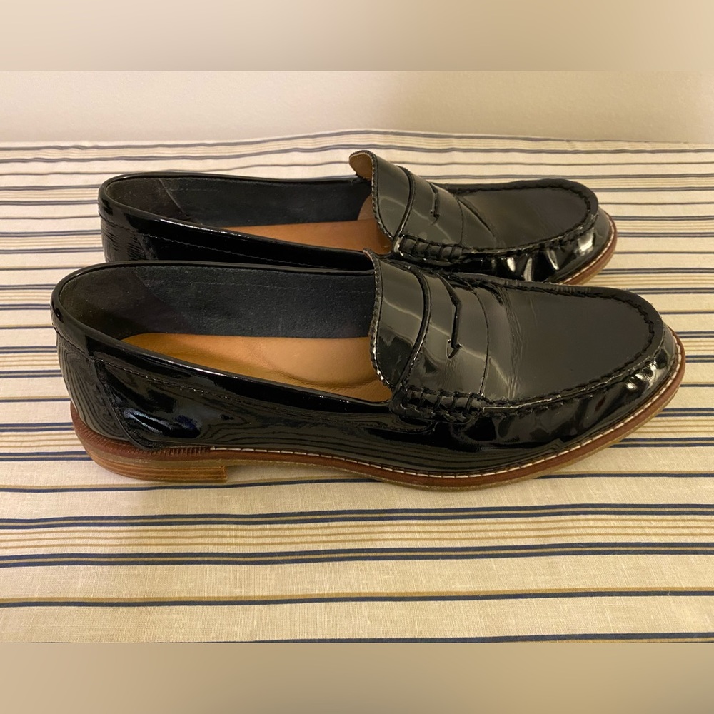 Women's Seaport Black Patent Leather Penny Loafer